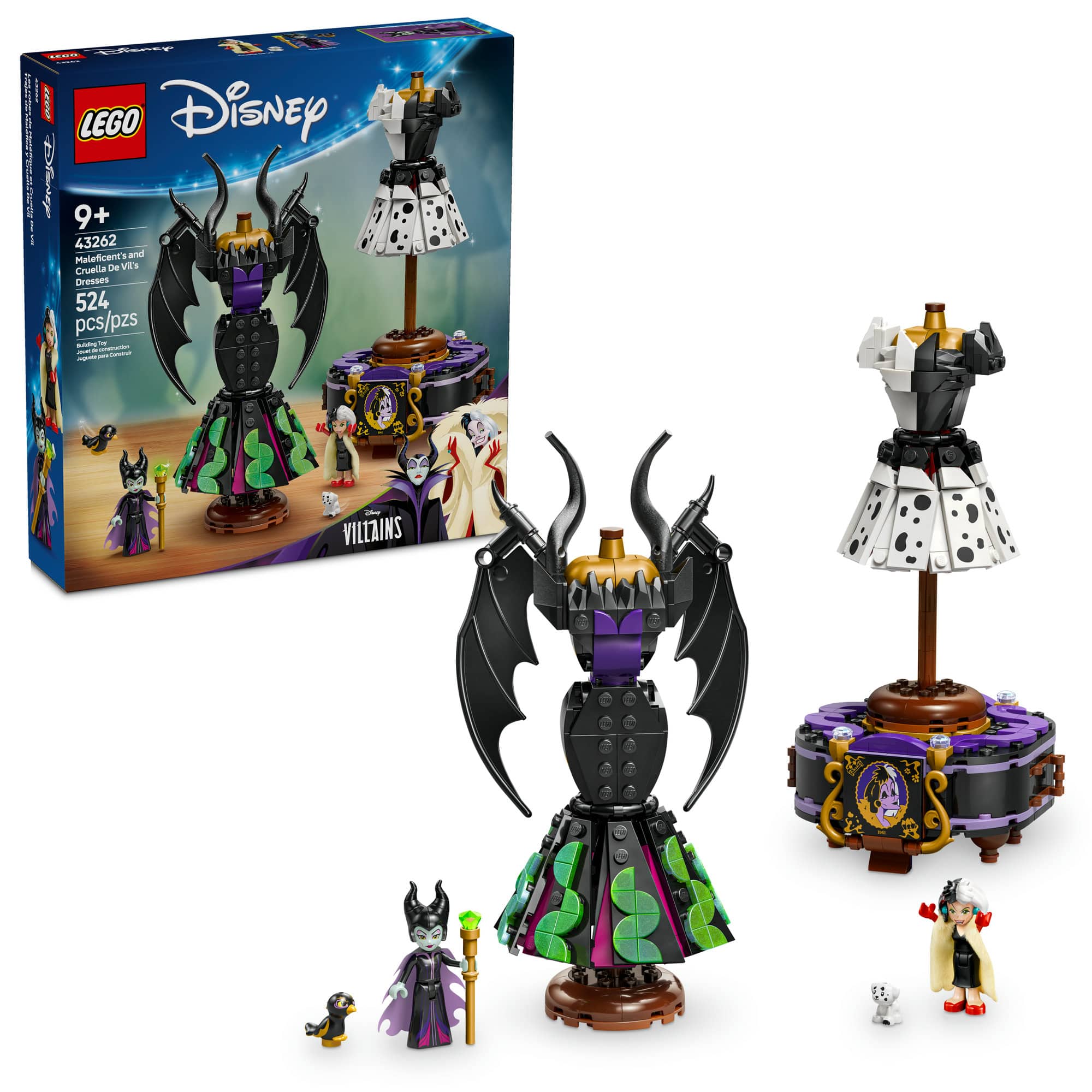 LEGO® Disney Villains Maleficent’s and Cruella De Vil’s Dresses 43262